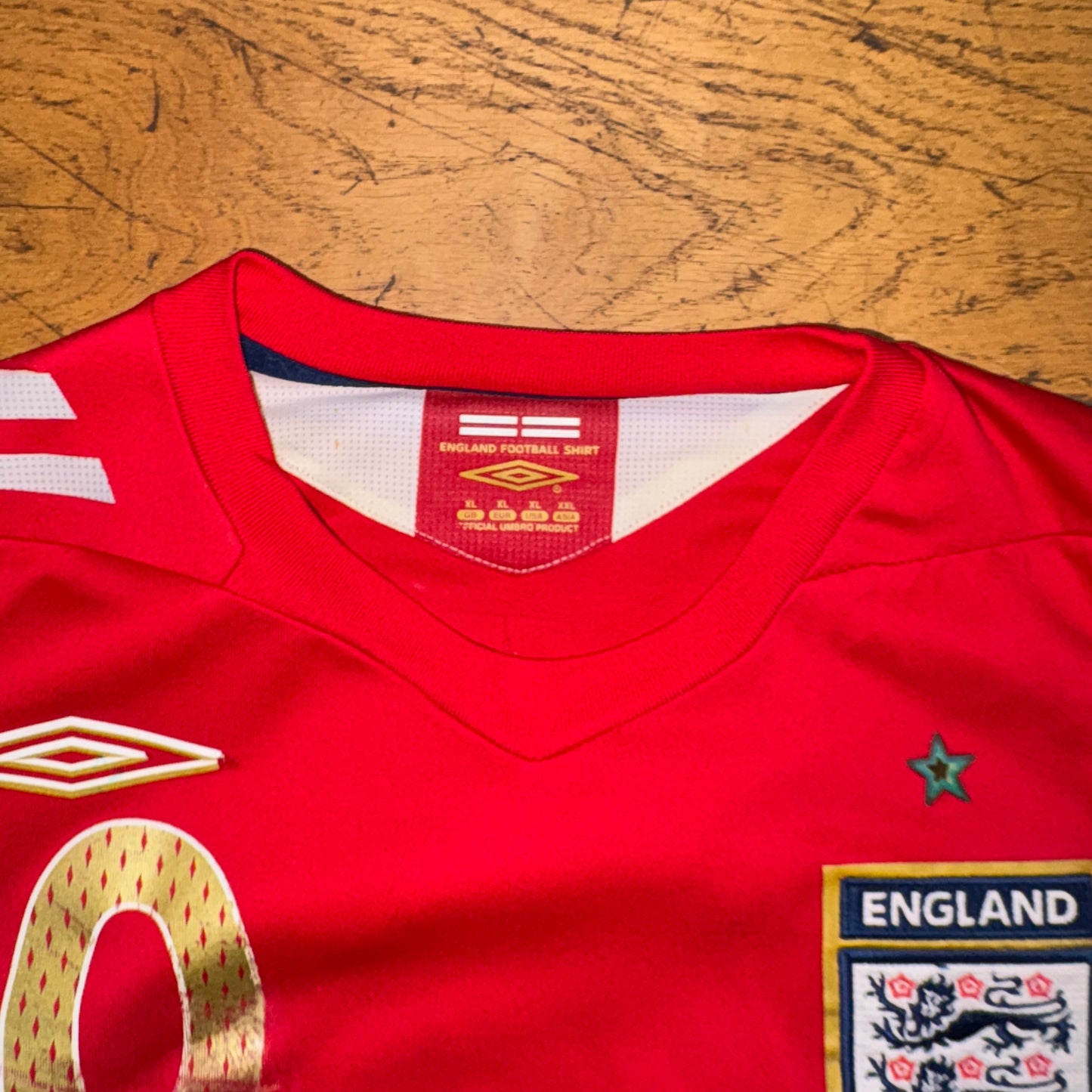 Vintage England Michael Owen Umbro Red Football Shirt Top T-Shirt - XL