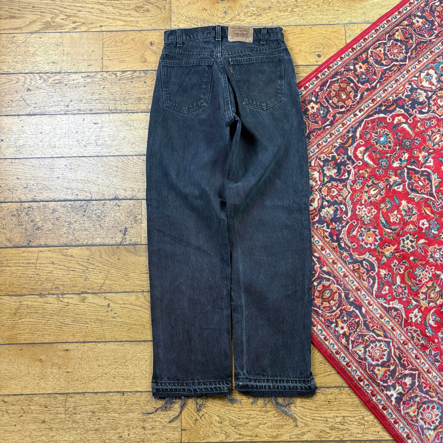 Vintage Levis Womens 560 Baggy Black Denim Jeans - Size 6/8
