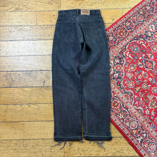 Vintage Levis Womens 560 Baggy Black Denim Jeans - Size 6/8