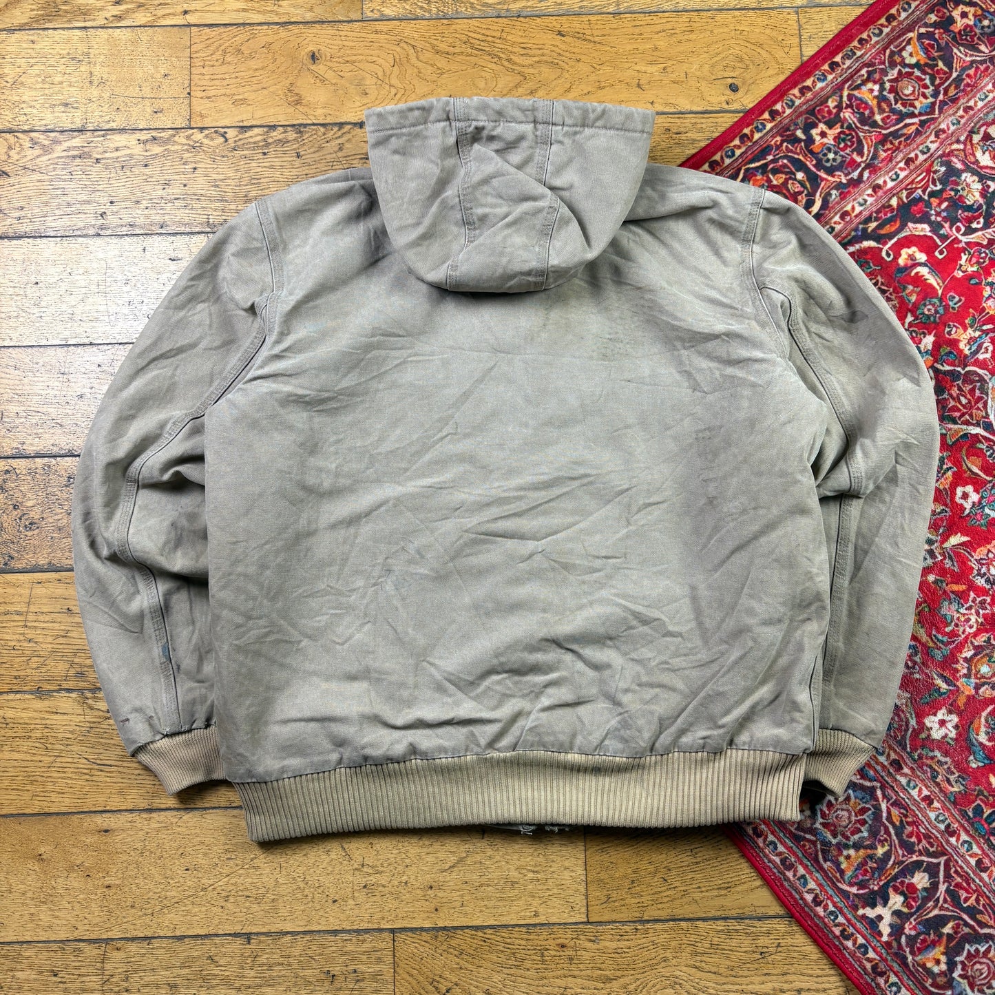 Vintage Carhartt Brown Active Hoodie Workwear Jacket - L