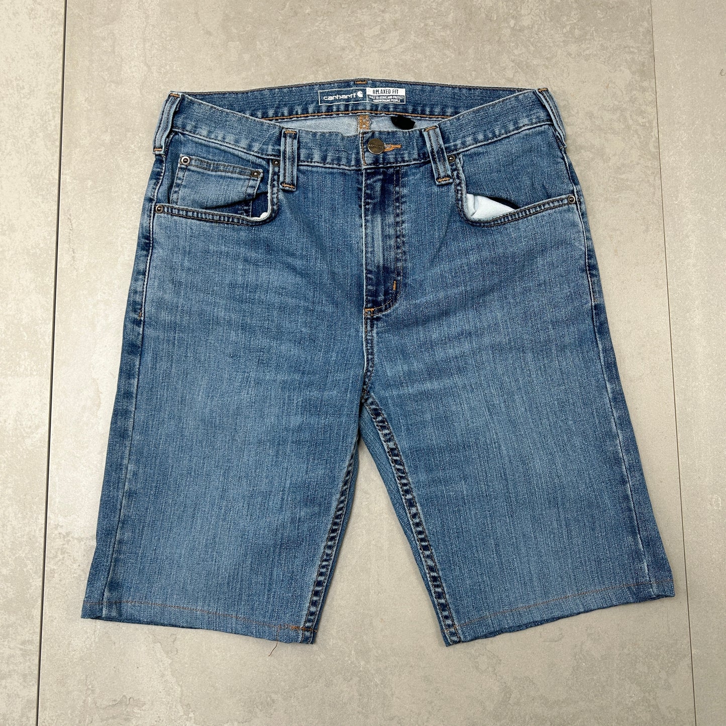 Vintage Carhartt Workwear Blue Carpenter Shorts - 30