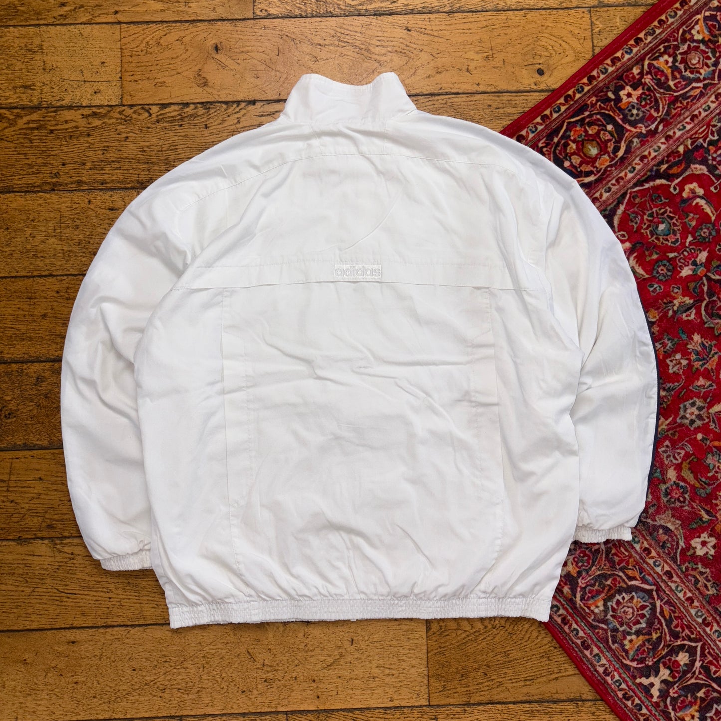 Vintage Adidas White 90s Tracksuit Track Shell Windbreaker Jacket - XL