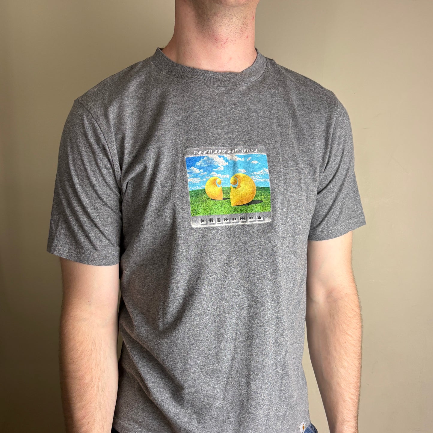 Vintage Carhartt Grey Windows Graphic T-Shirt - S