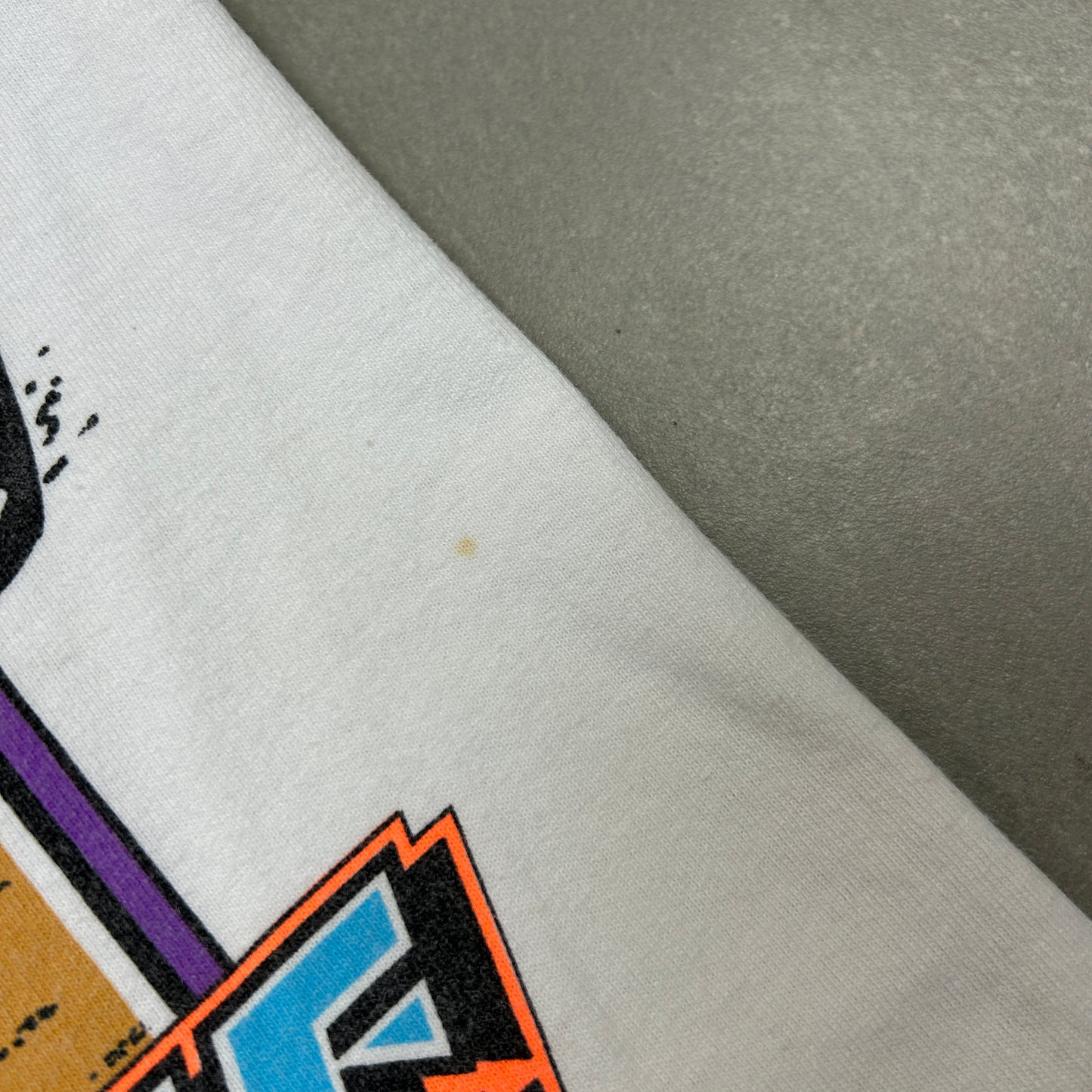 Vintage 1993 Single Stitch Car Nascar Graphic White T-Shirt - S