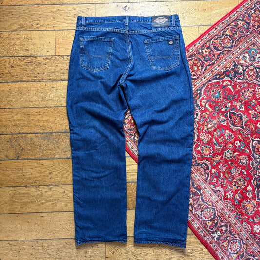 Vintage Dickies Workwear Carpenter Baggy Blue Jeans - 42R