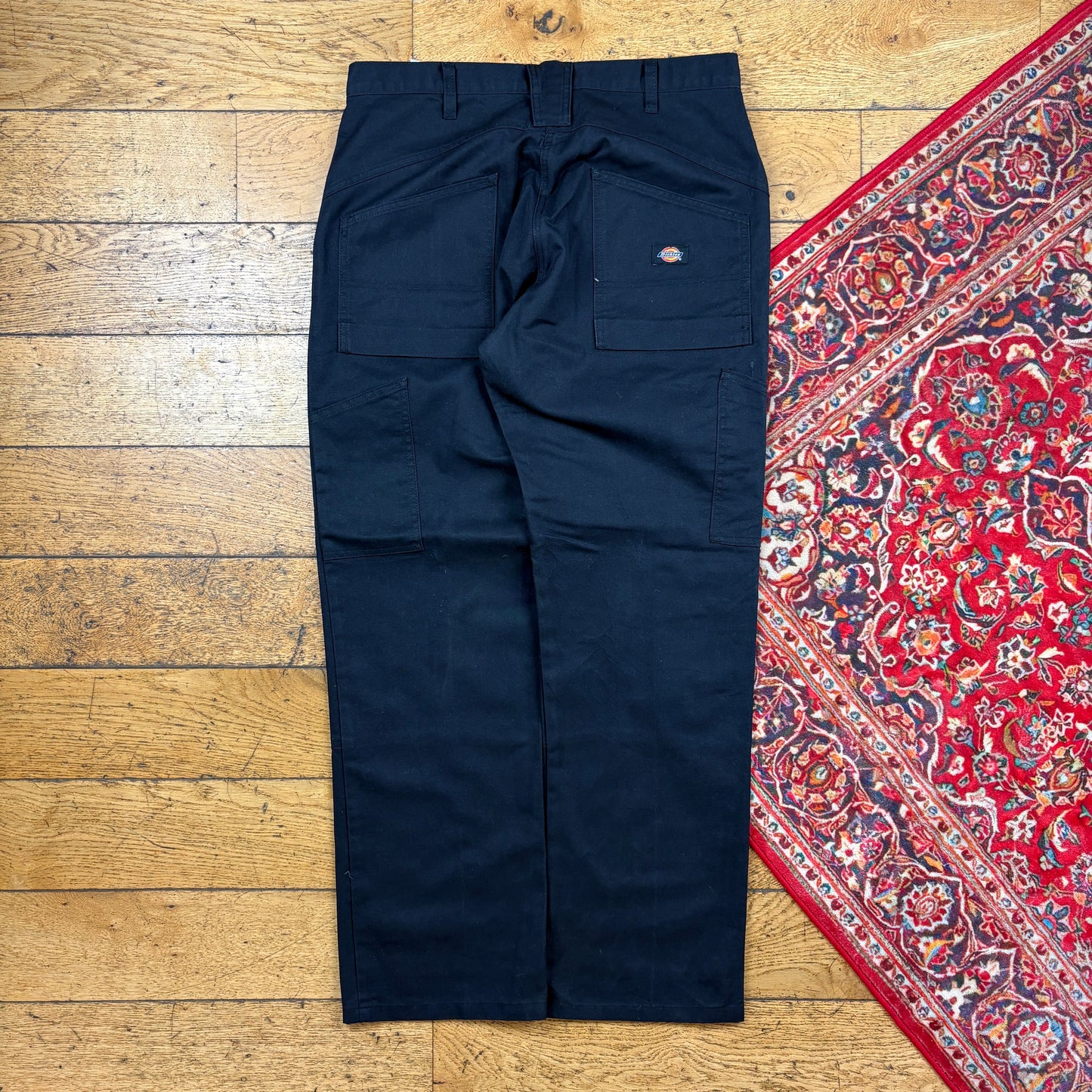 Vintage Dickies 874 Black Baggy Skate Chino Trousers - 34