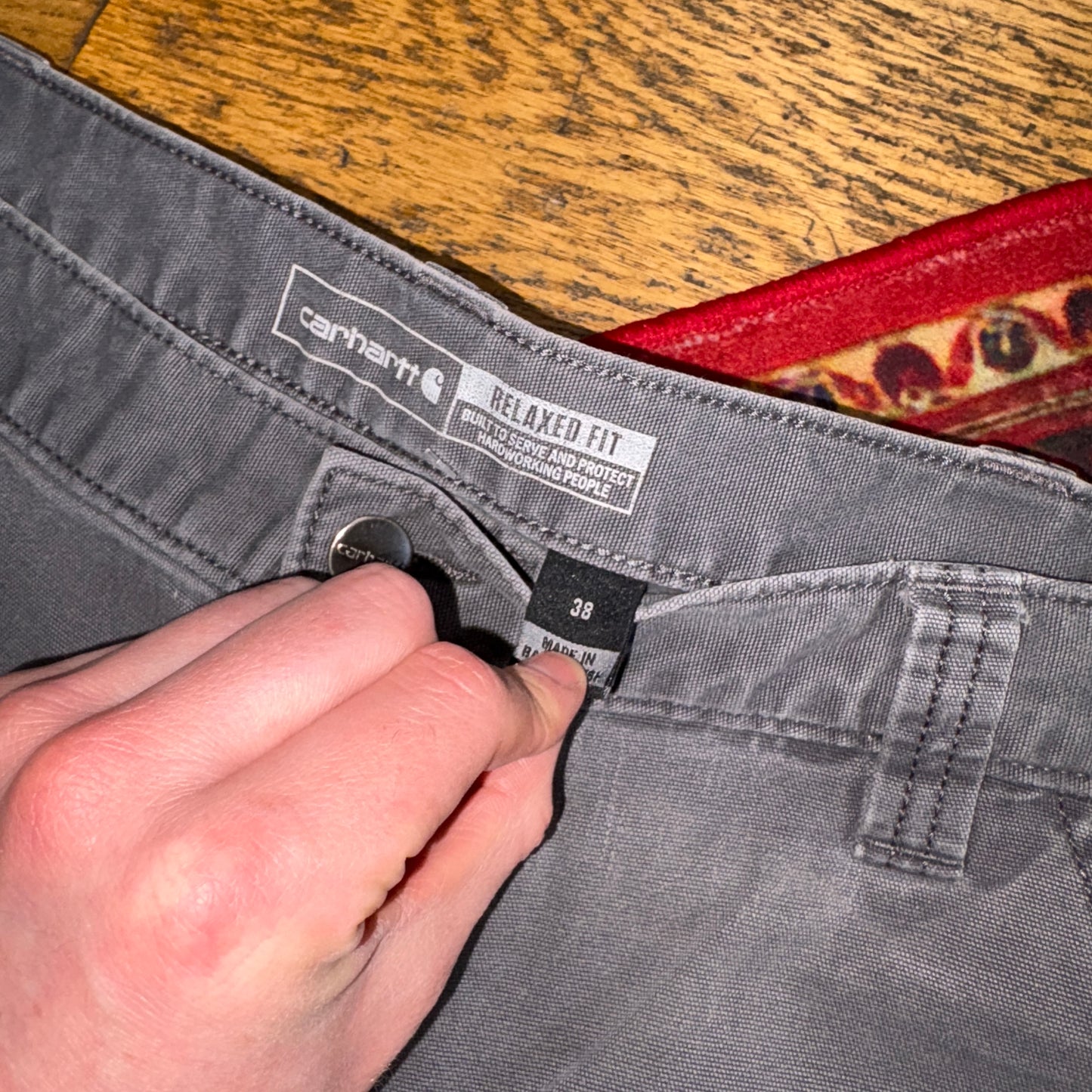 Vintage Carhartt Grey Workwear Baggy Carpenter Shorts -38