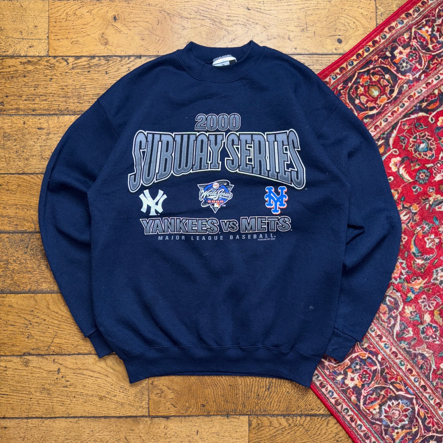 Vintage 2000 Puma MLB New York Yankees Navy Sweatshirt - M