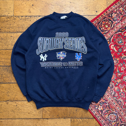 Vintage 2000 Puma MLB New York Yankees Navy Sweatshirt - M