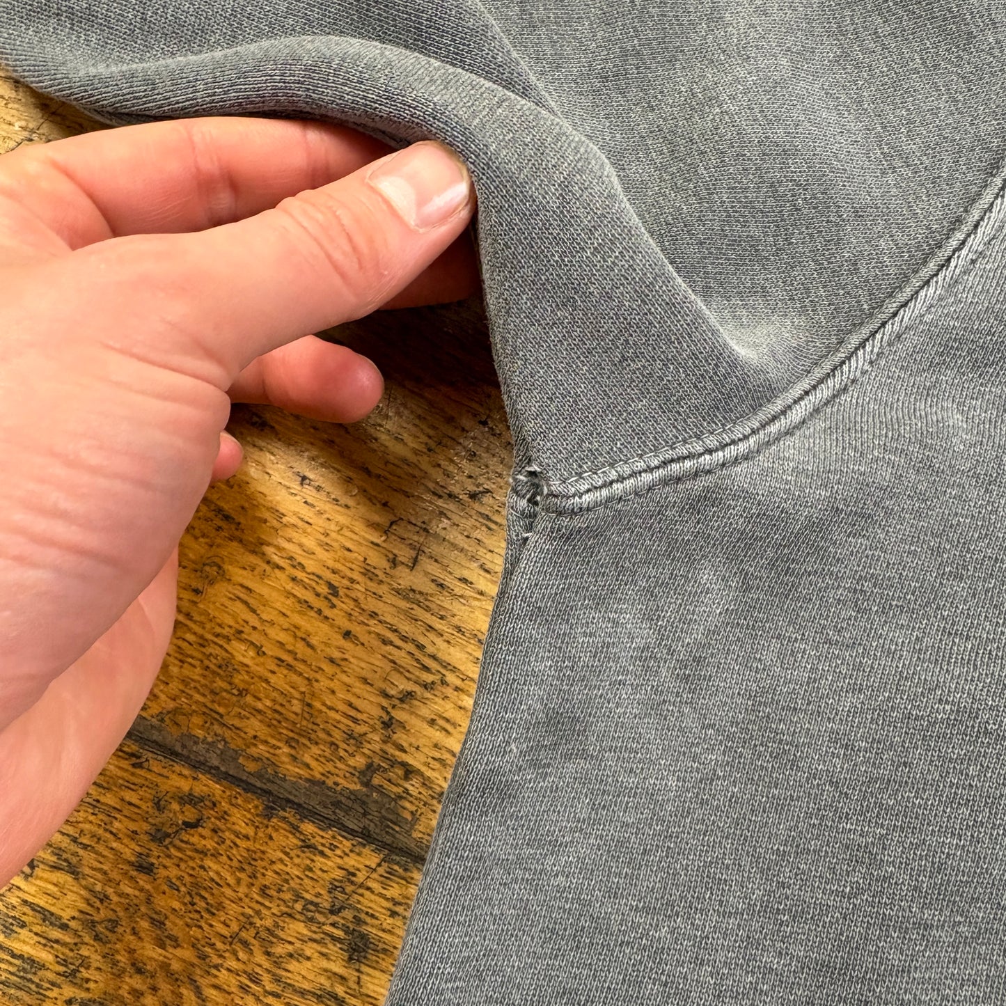 Vintage Stussy Grey Hoodie Sweatshirt - L