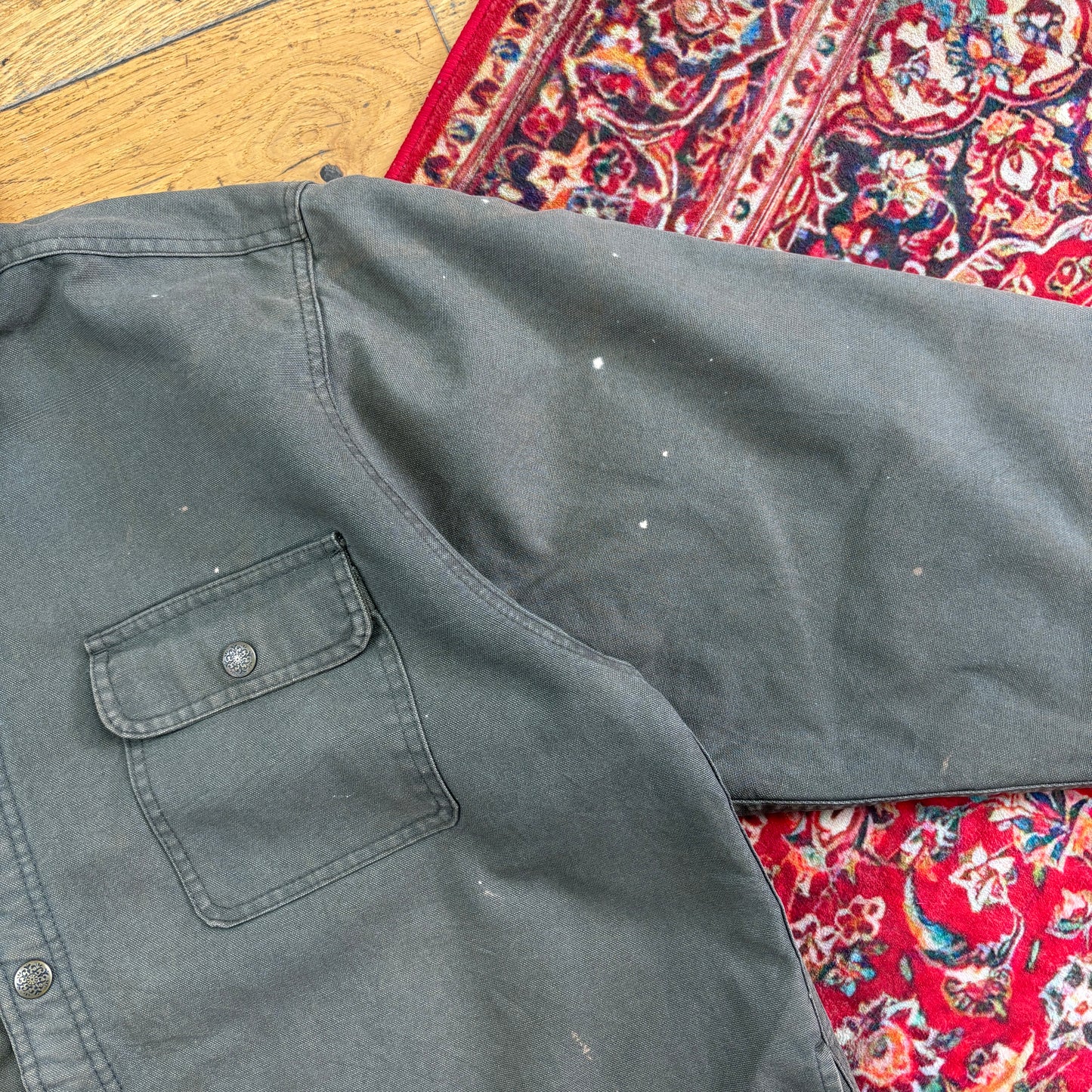 Vintage Workwear Chore Green Heavyweight Detroit Jacket - XL