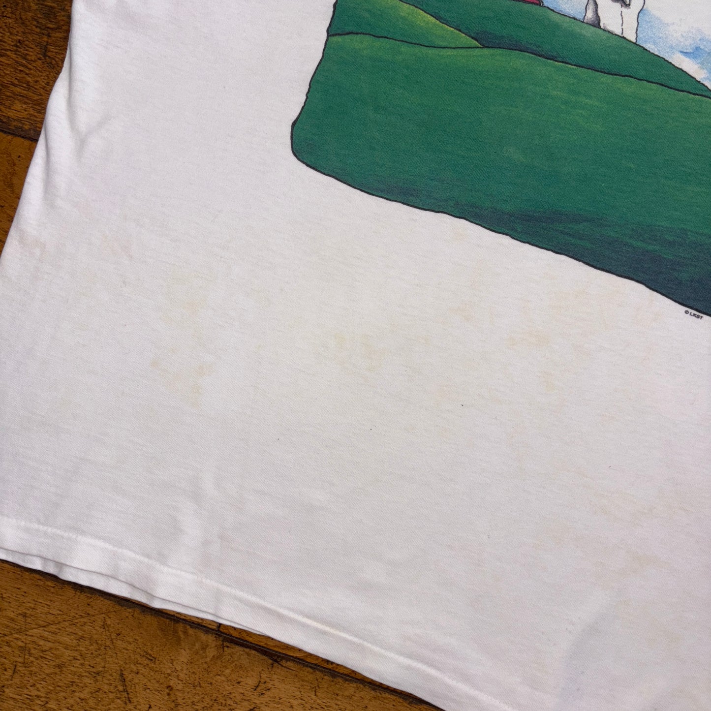 Vintage 90s Lawn Ranger Funny White Single Stitch Graphic T-Shirt - XL