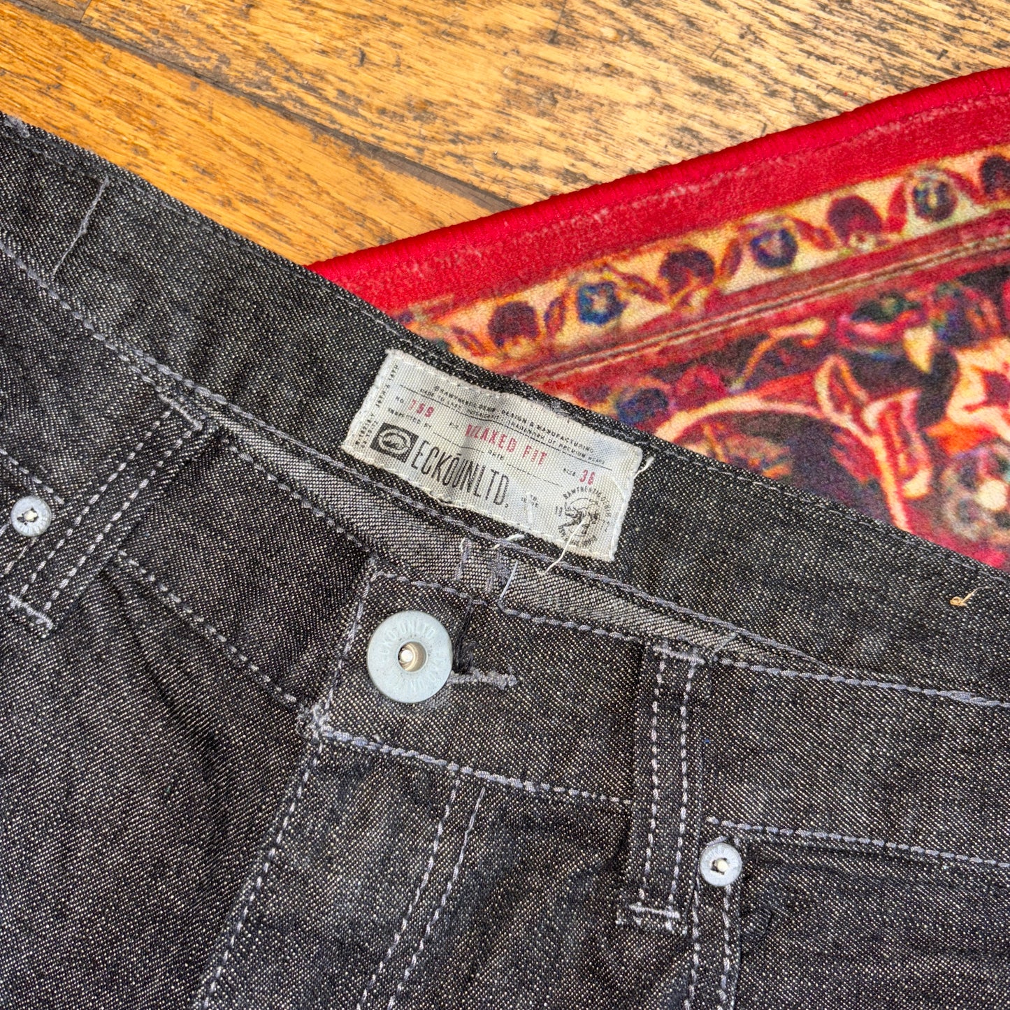 Vintage Ecko Unltd Embroidered Hip Hop Black Baggy Shorts Jorts - 36