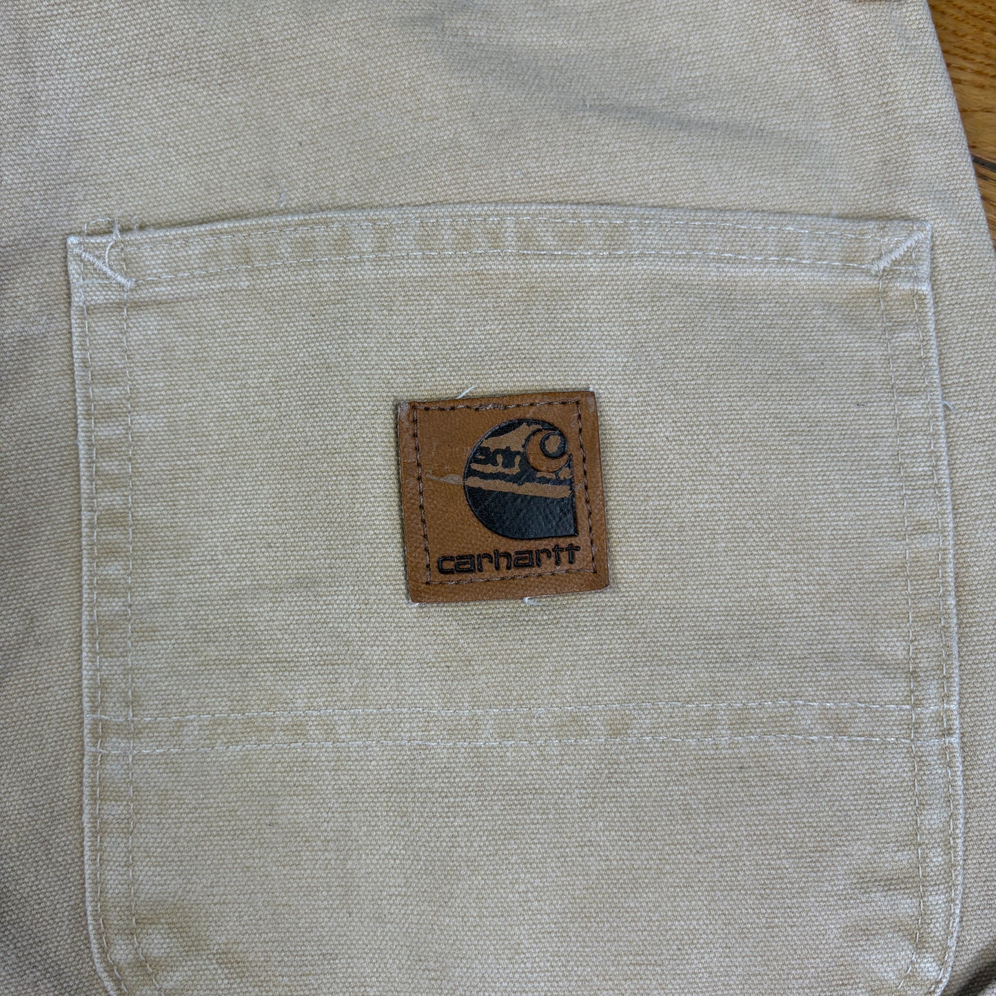 Vintage Carhartt Cream Workwear Baggy Carpenter Shorts - 31