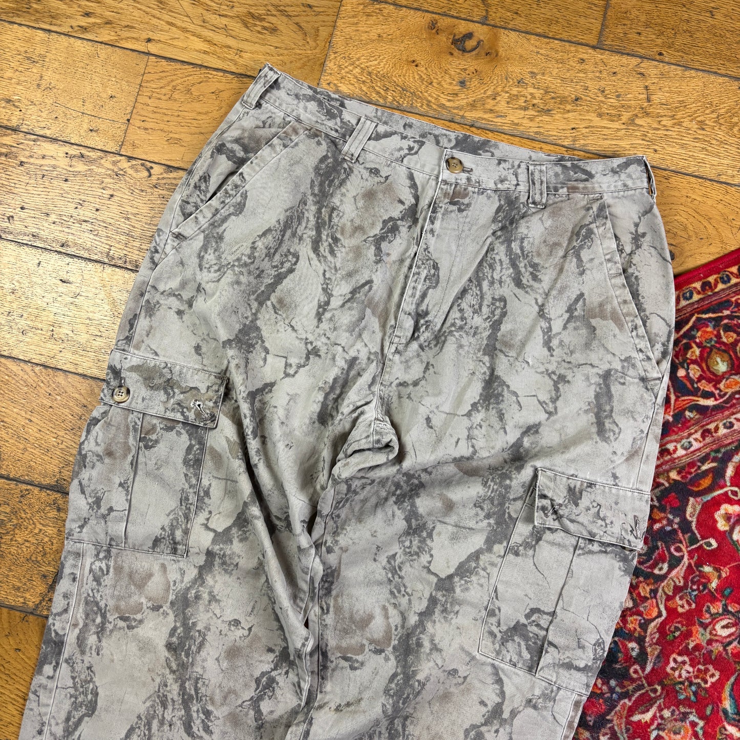 Vintage Real Tree Camo Brown Hunting Workwear Trousers - 36