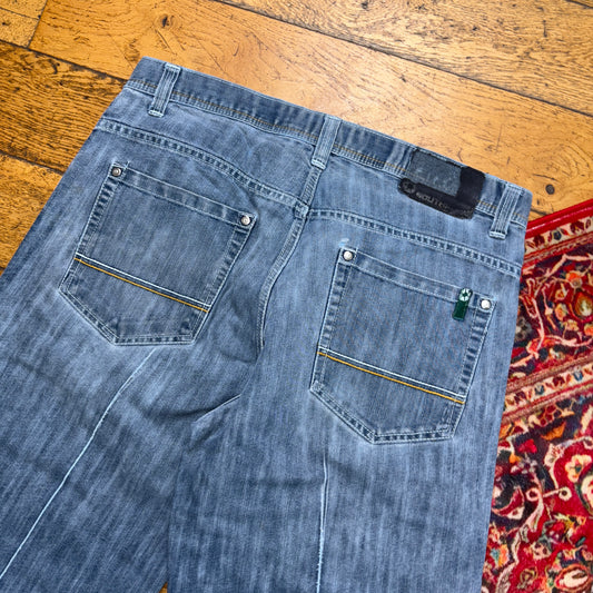 Vintage Southpole Embroidered Hip Hop Blue Baggy Shorts Jorts - 38