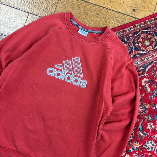 Vintage Adidas Burnt Orange Embroidered Sweatshirt - S