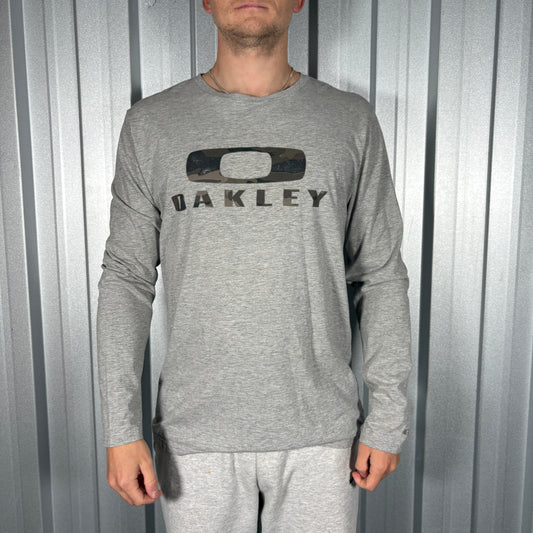 Oakley Grey Camo Long Sleeve T Shirt - M