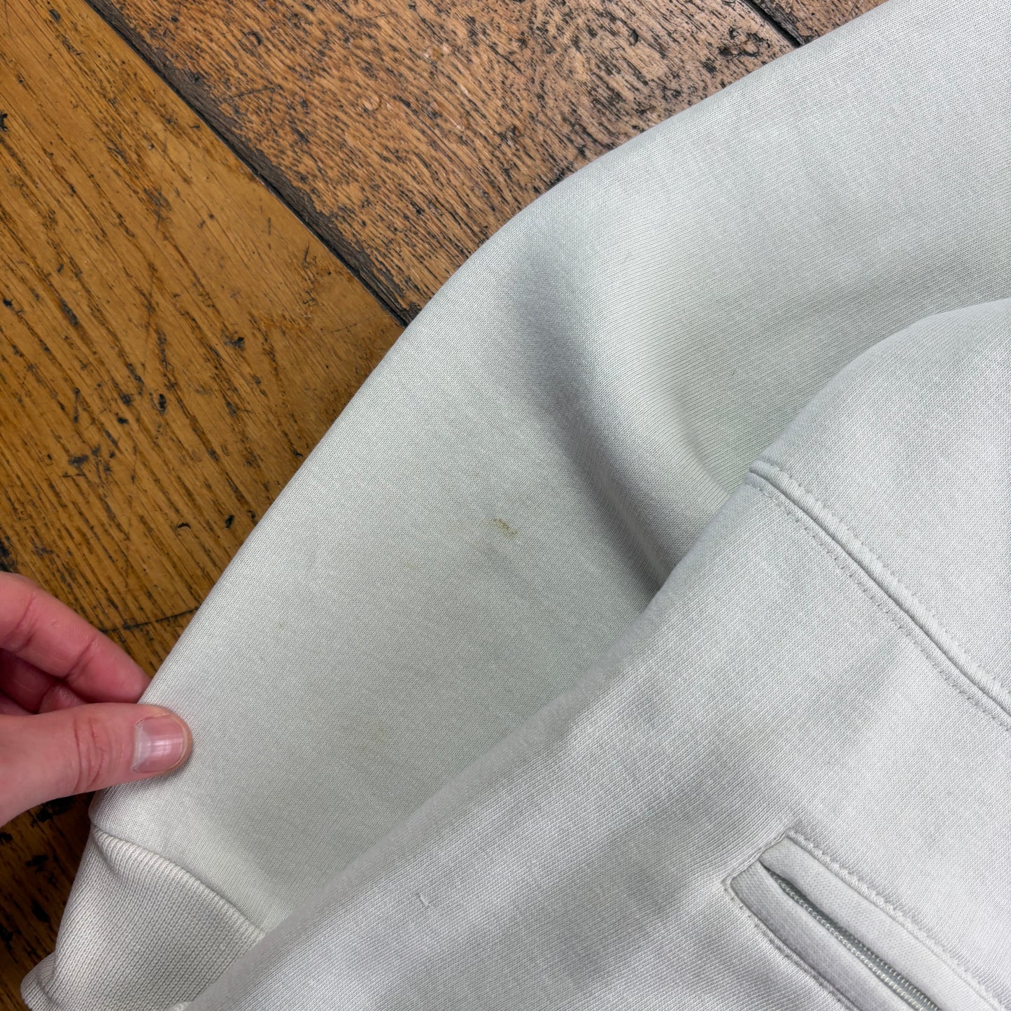 Vintage 90s Adidas Womens Cream Zip Embroidered Sweatshirt - Size 10