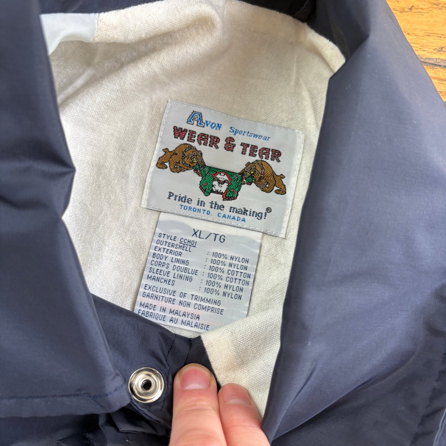 Vintage Grey Embroidered Coast Guard Nylon Coach Harrington Jacket - XL