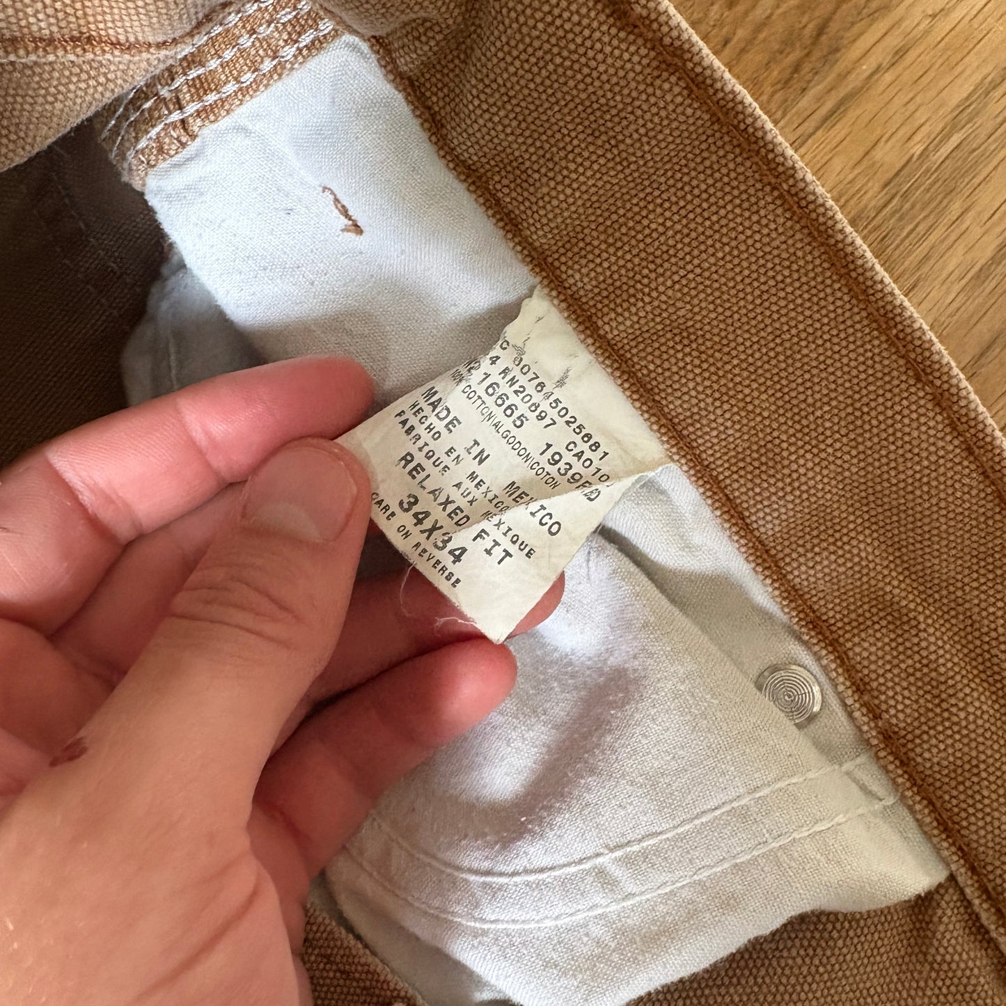 Vintage Dickies Brown Workwear Carpenter Baggy Trousers - 34L