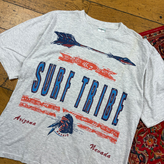 Vintage Grey Navajo Surf Graphic T-Shirt - M