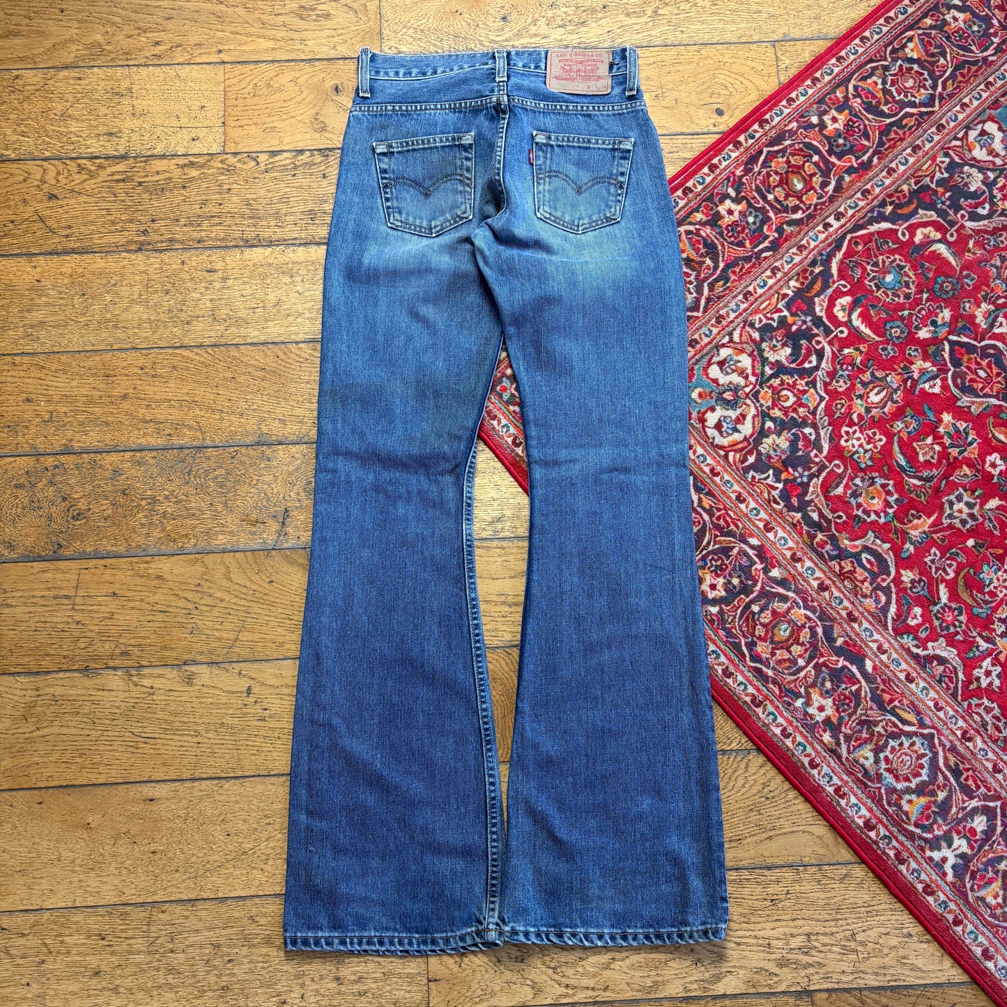 Vintage Levis 516 Bootcut Blue Denim Jeans - Size 8/10