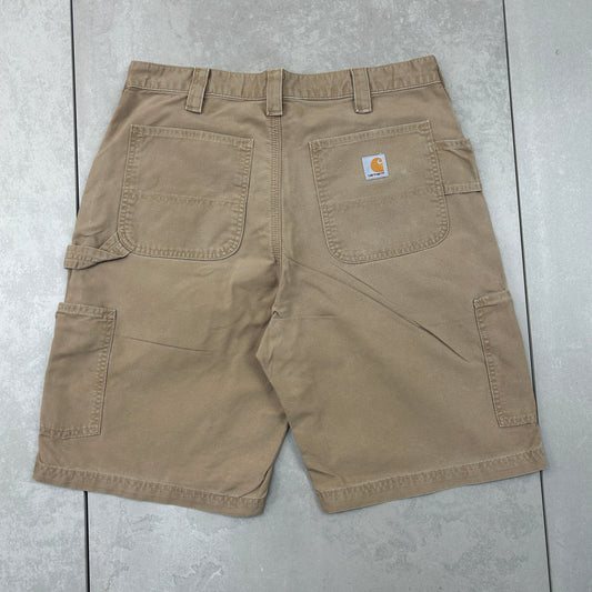 Vintage Carhartt Workwear Baggy Brown Carpenter Shorts - 34