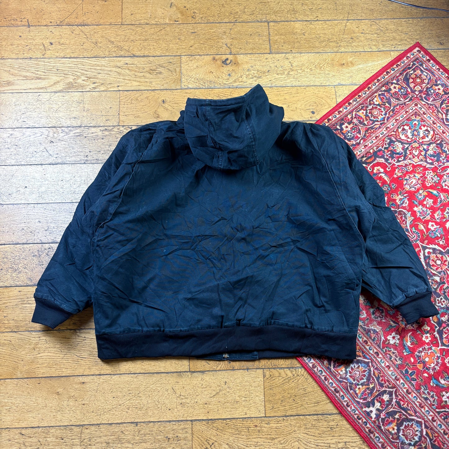 Vintage Black Workwear Carhartt Active Style Hoodie Jacket - 4XL