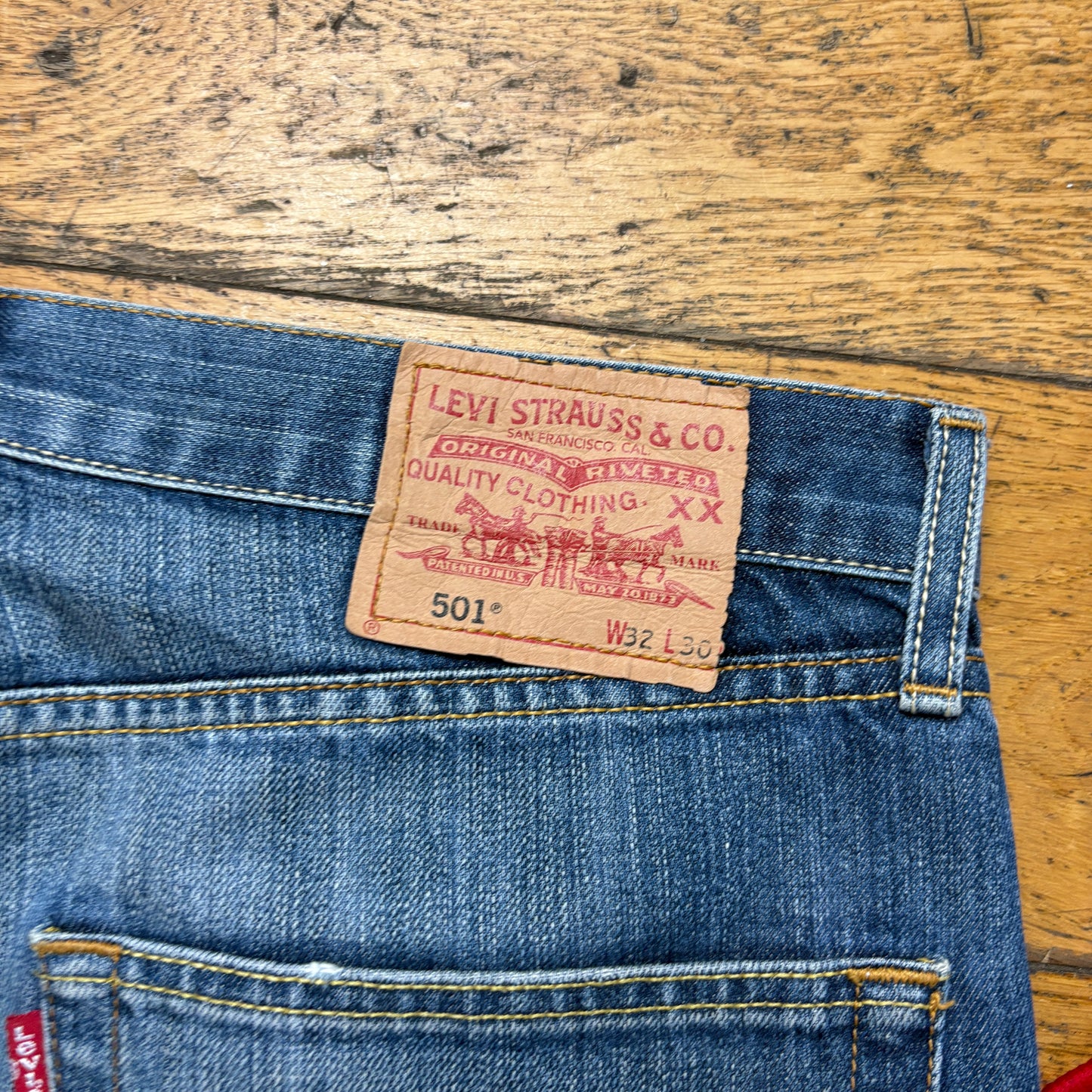 Vintage Levis 501 Straight Blue Denim Jeans - 32S