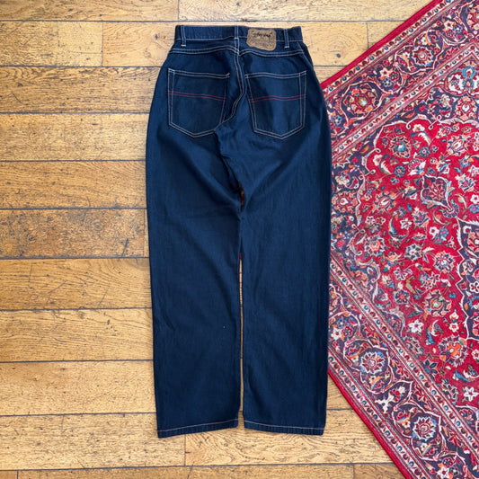 Stussy Black Big Ol' Straight Relaxed Jeans - 26R