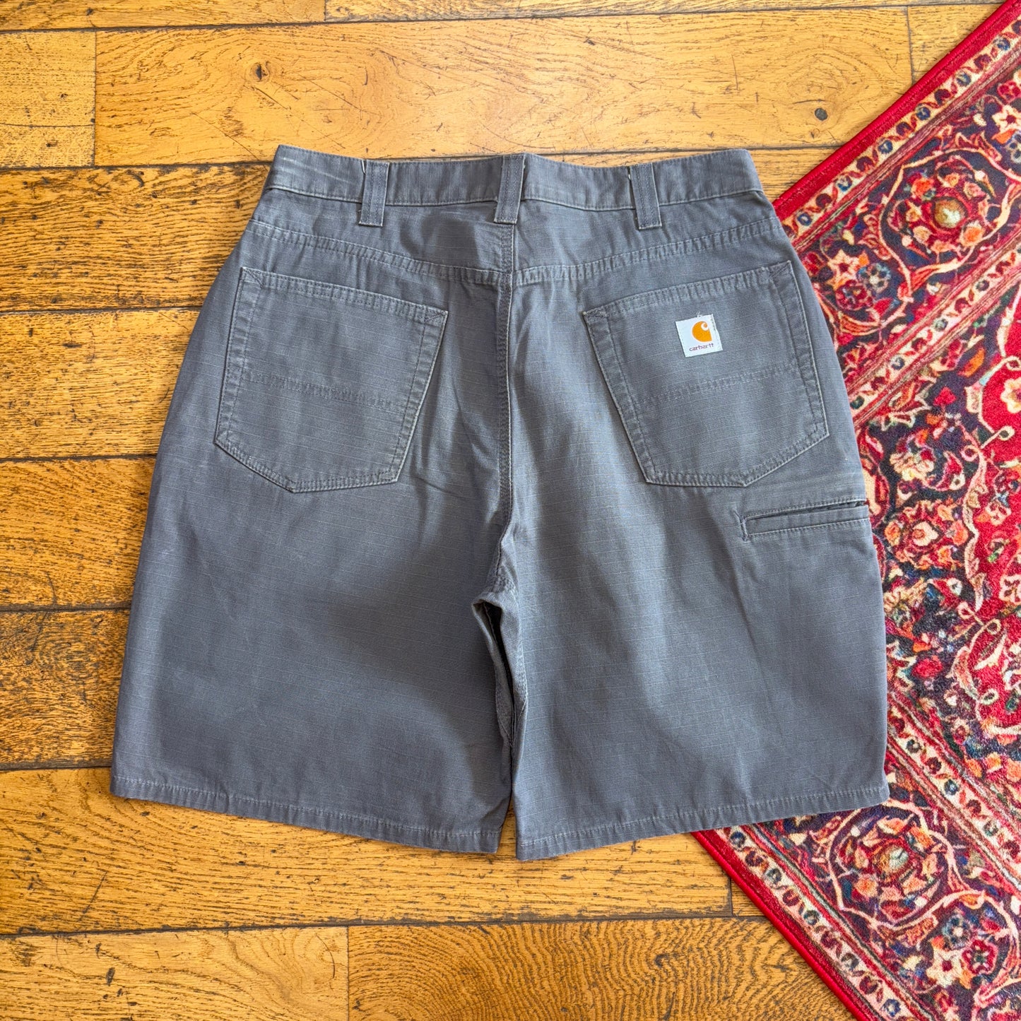 Vintage Carhartt Grey Workwear Baggy Carpenter Shorts - 34