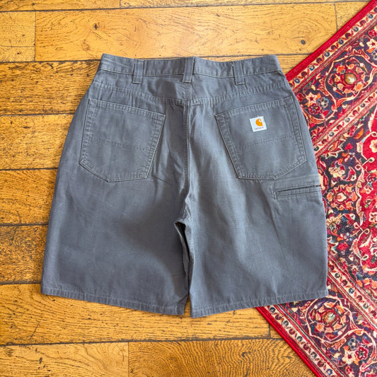 Vintage Carhartt Grey Workwear Baggy Carpenter Shorts - 34