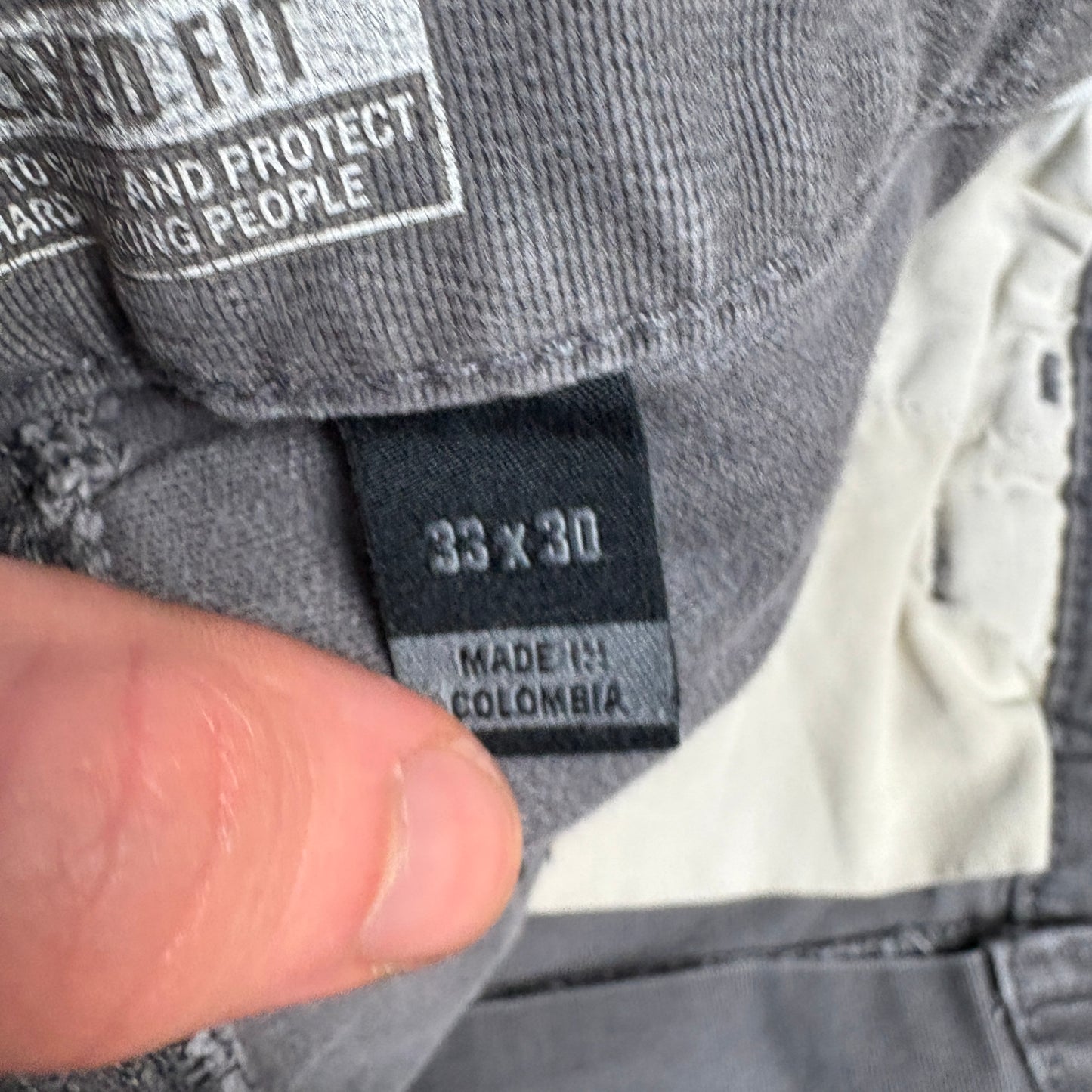 Vintage Carhartt Grey Workwear Carpenter Straight Trousers - 33S