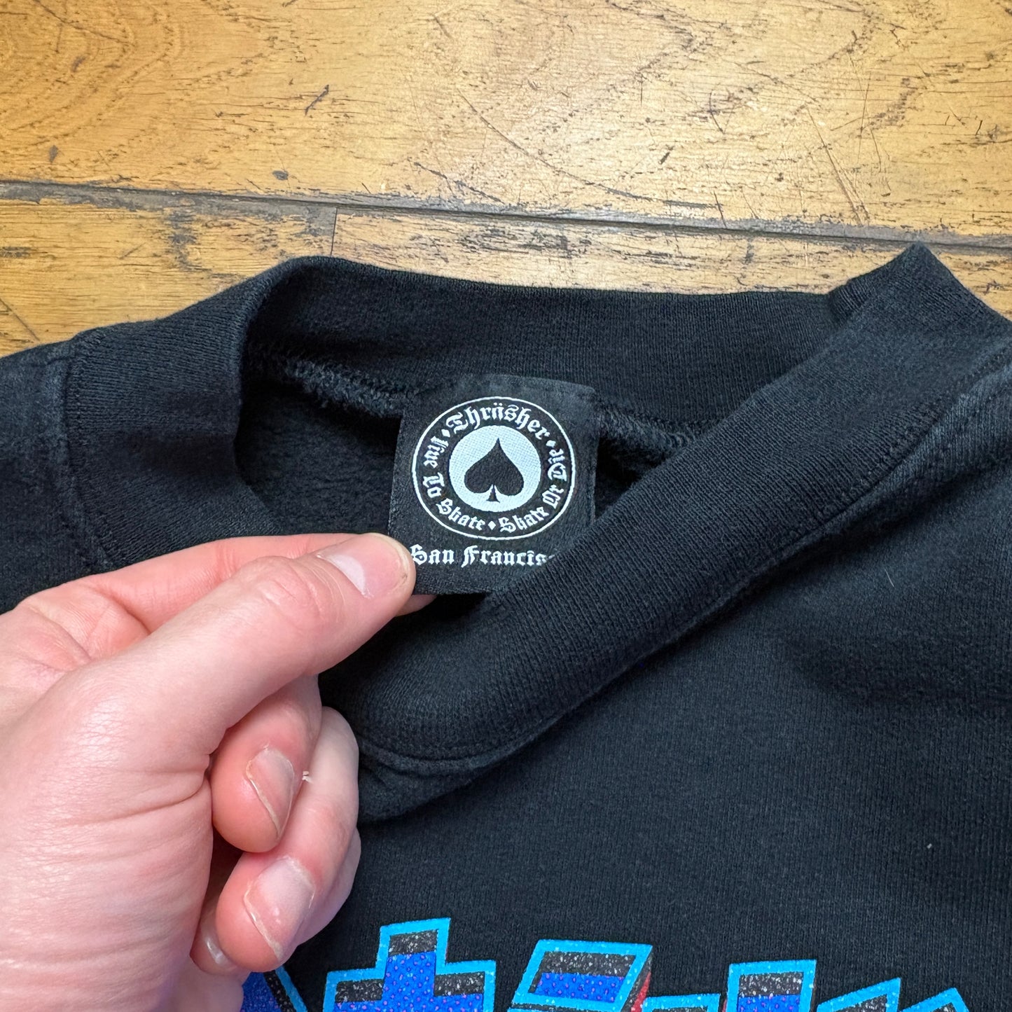 Vintage Thrasher Black Skate Sweatshirt - L