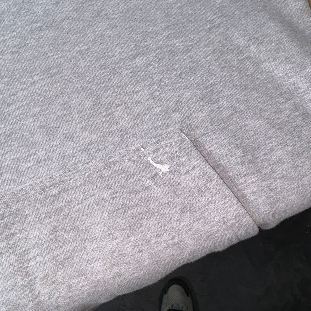 Stussy Stock Logo Grey Hoodie Sweatshirt - M