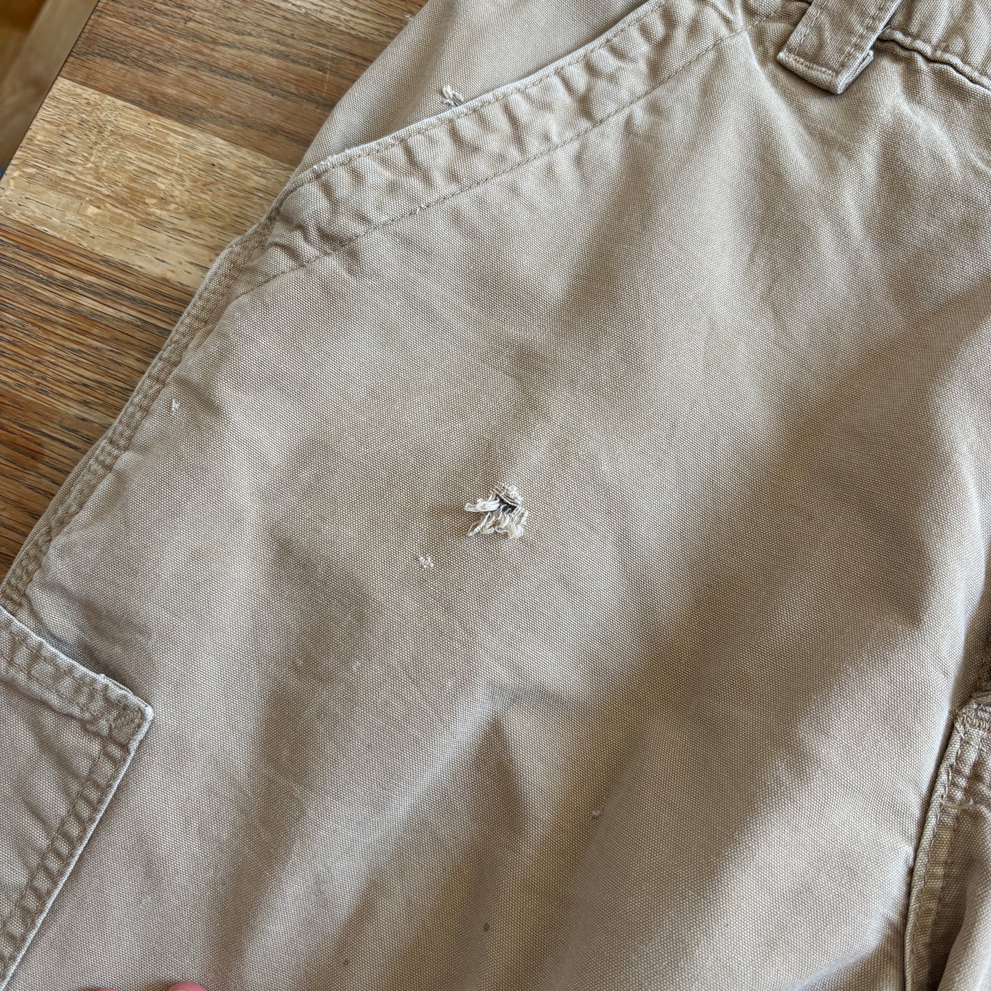 Vintage Carhartt Light Brown Workwear Carpenter Baggy Trousers - 32R