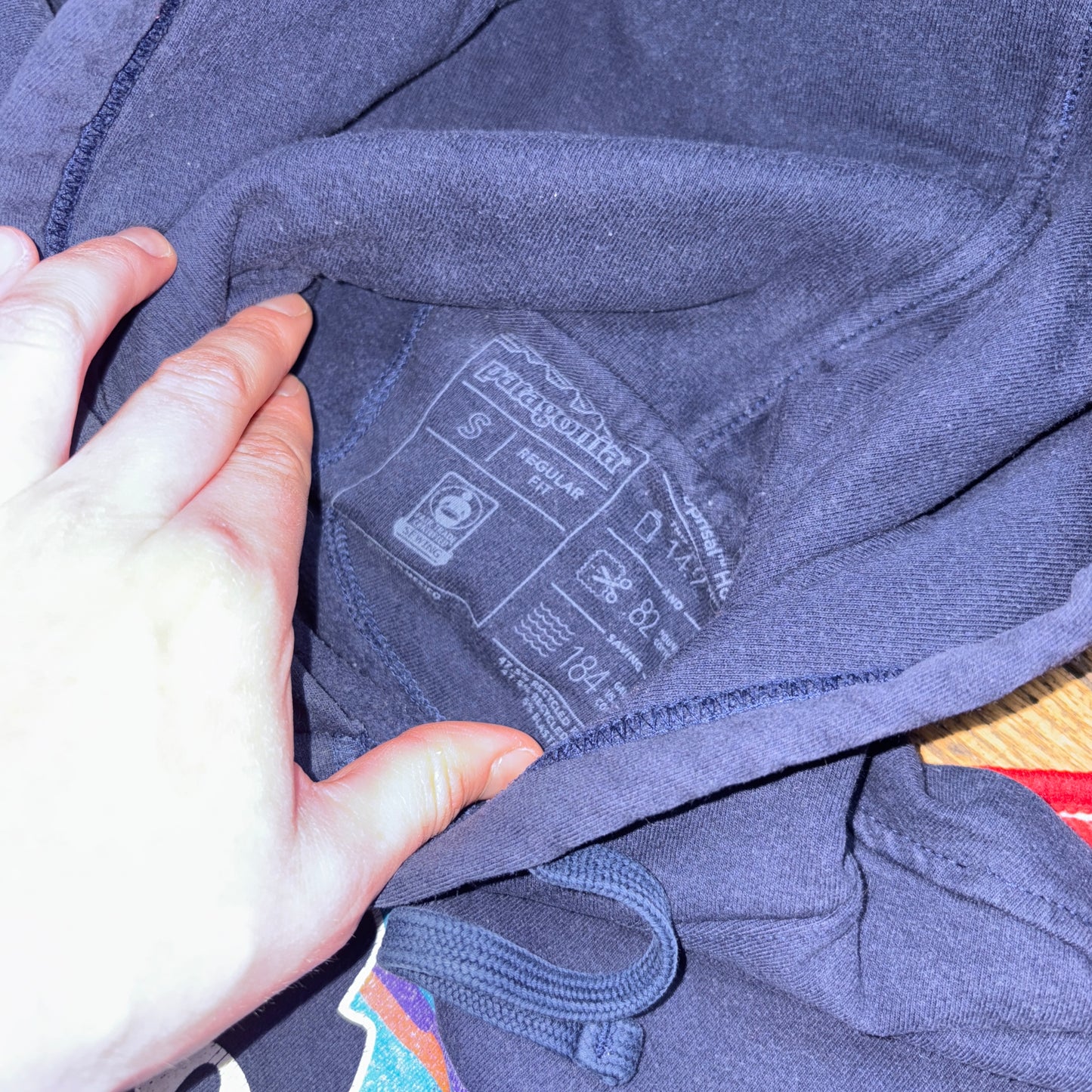 Vintage Patagonia Navy Hoodie Sweatshirt - S