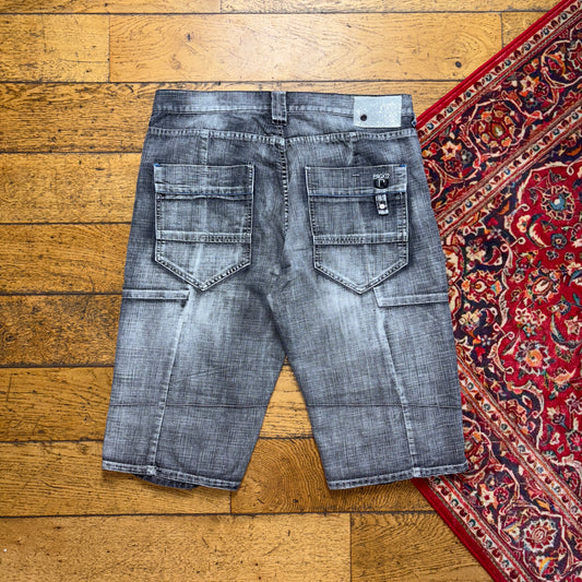 Vintage Grey  Denim Shorts - 36