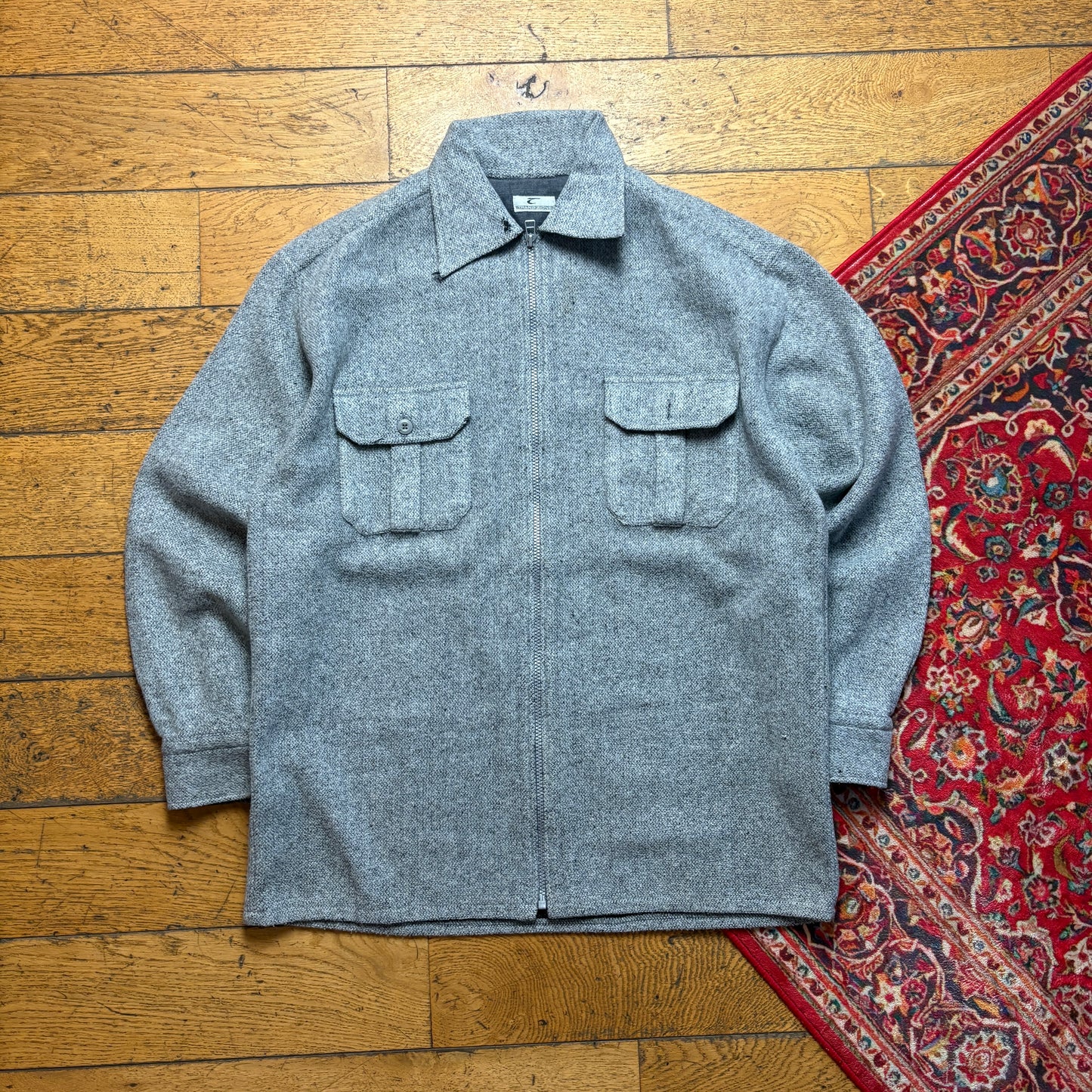 Vintage Grey Shirt Jacket Shacket - L