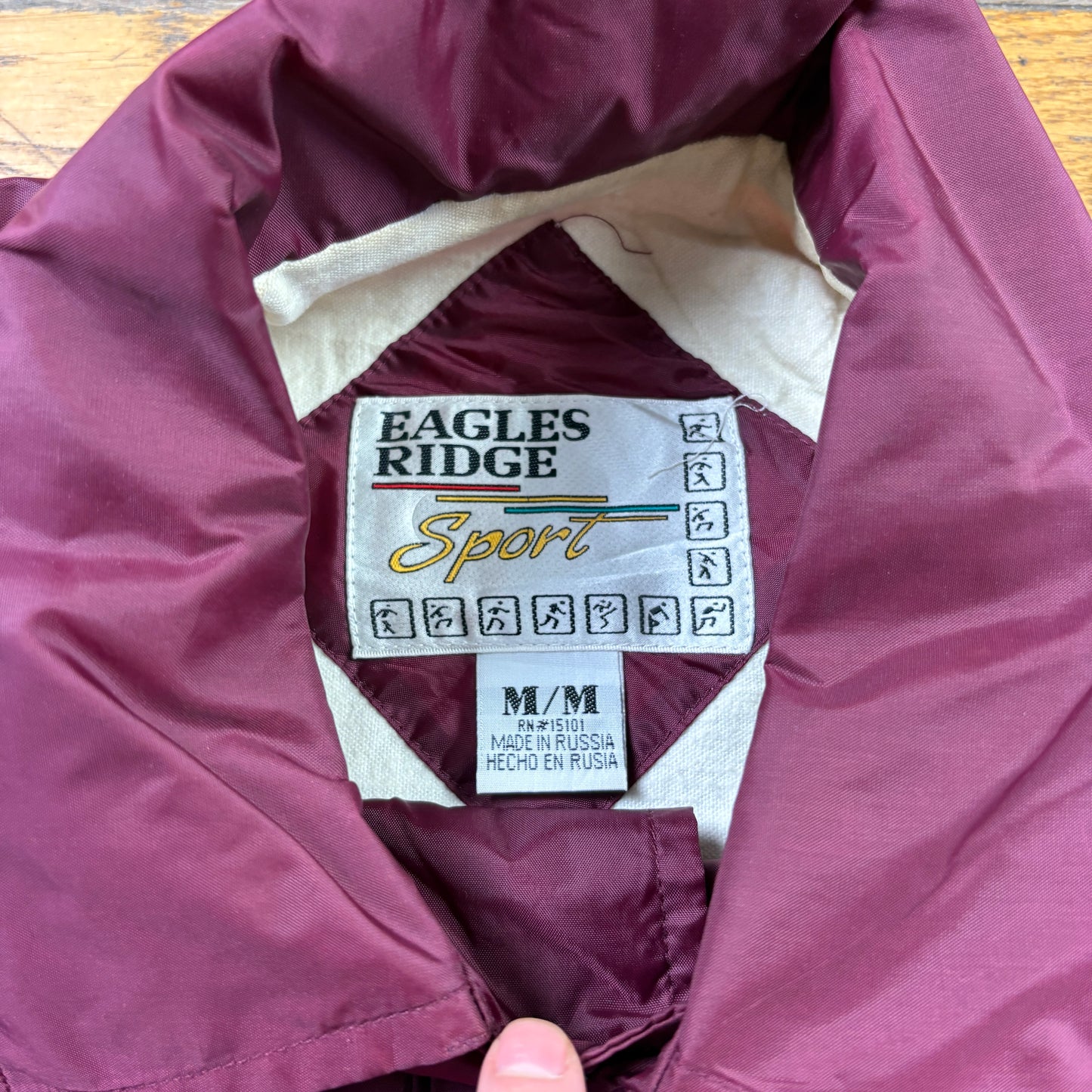 Vintage Burgundy Nylon Coach Harrington Jacket - M