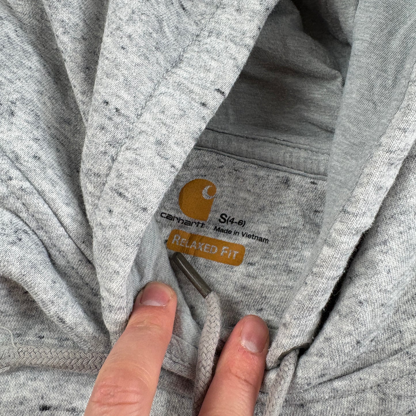 Vintage Carhartt Womens Grey Hoodie Sweatshirt - S