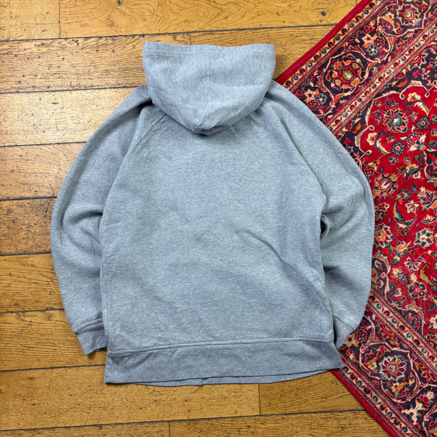 Vintage Reebok Grey Hoodie Embroidered Sweatshirt - S