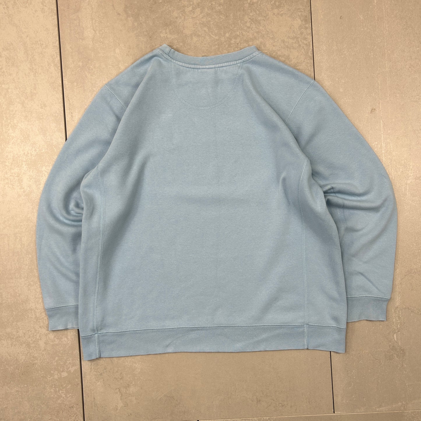Vintage 00s Nike Silver Tag Spellout Baby Blue Sweatshirt - L