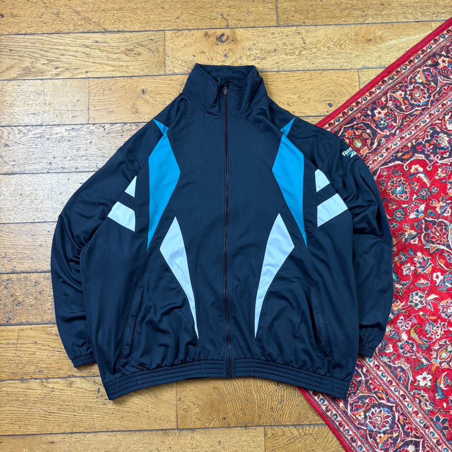 Vintage Reebok Navy Tracksuit Track Shell Windbreaker Jacket - XL