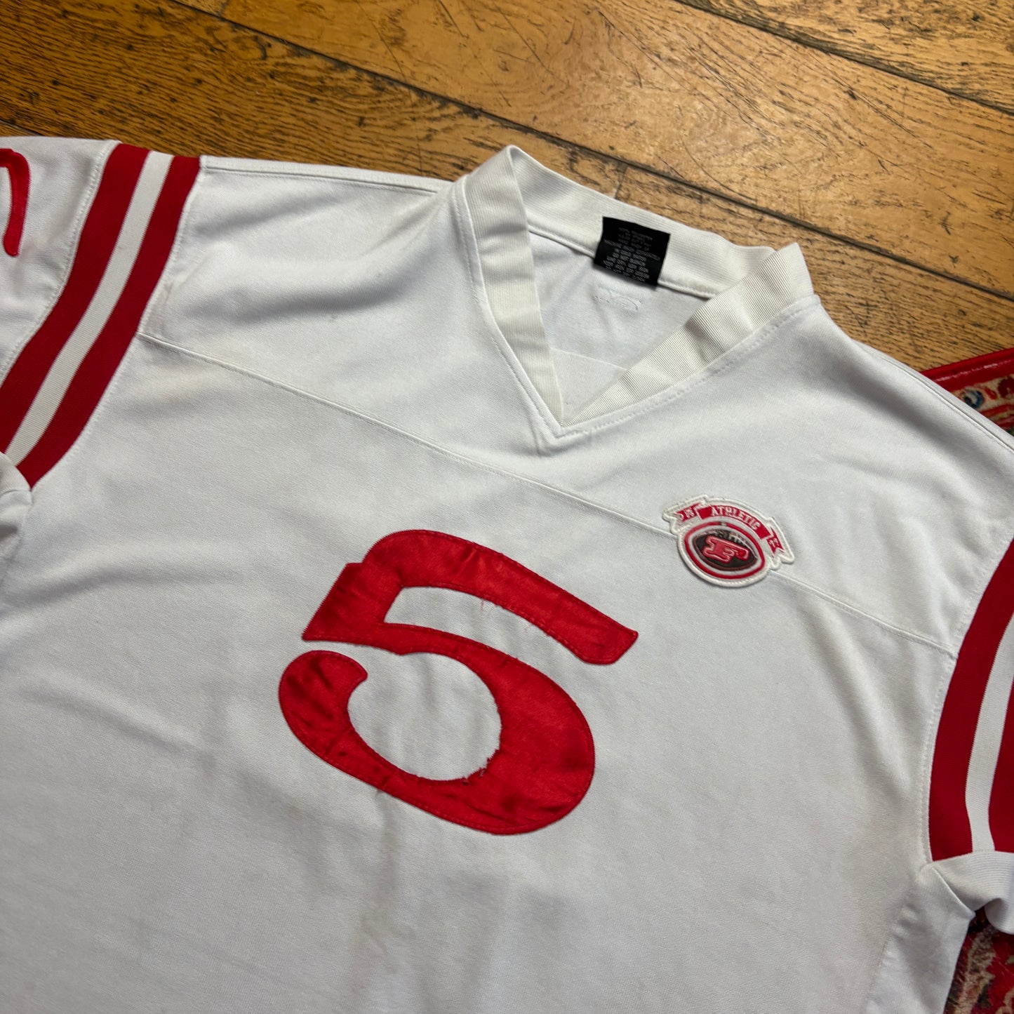 Vintage FUBU Embroidered Hip Hop White American Football Jersey - XL
