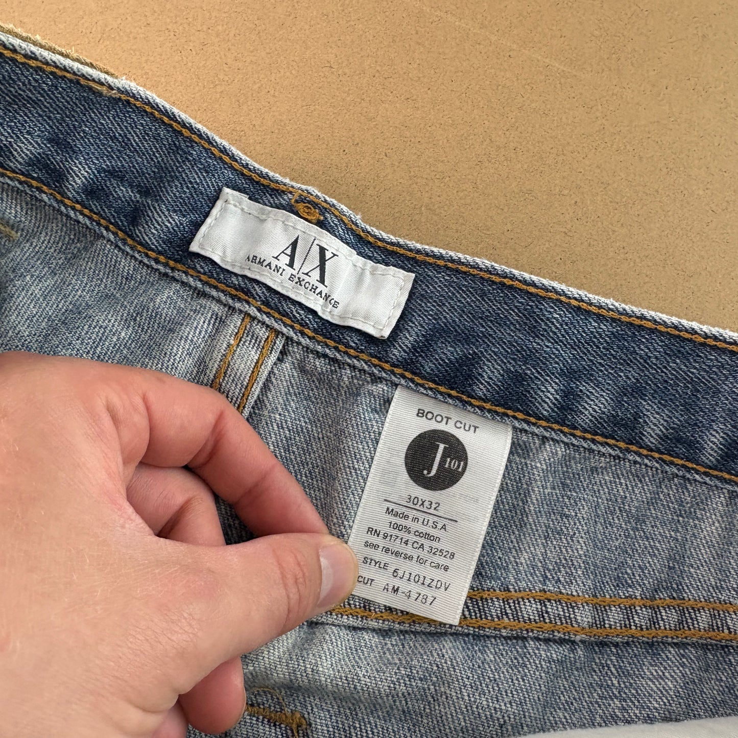 Vintage Armani Blue Bootcut Y2K Jeans - 30R