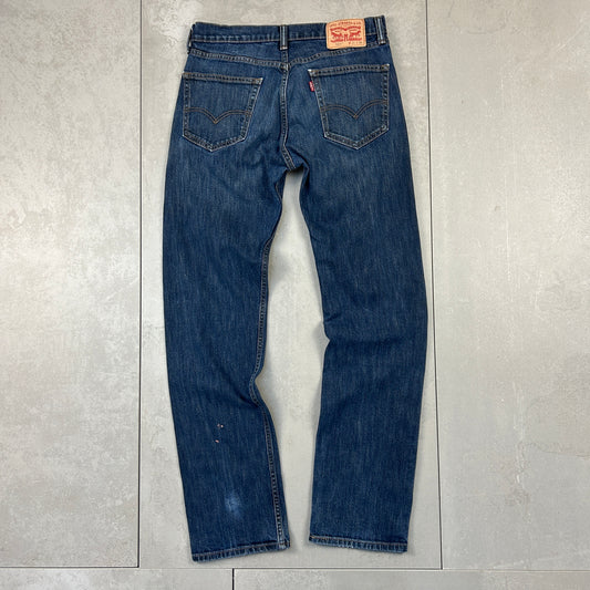 Vintage Levis 505 Straight Dark Blue Denim Jeans - 31