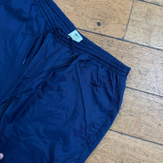 Vintage Nike Navy Baggy Tracksuit Sweatpants Track Pants Bottoms - L