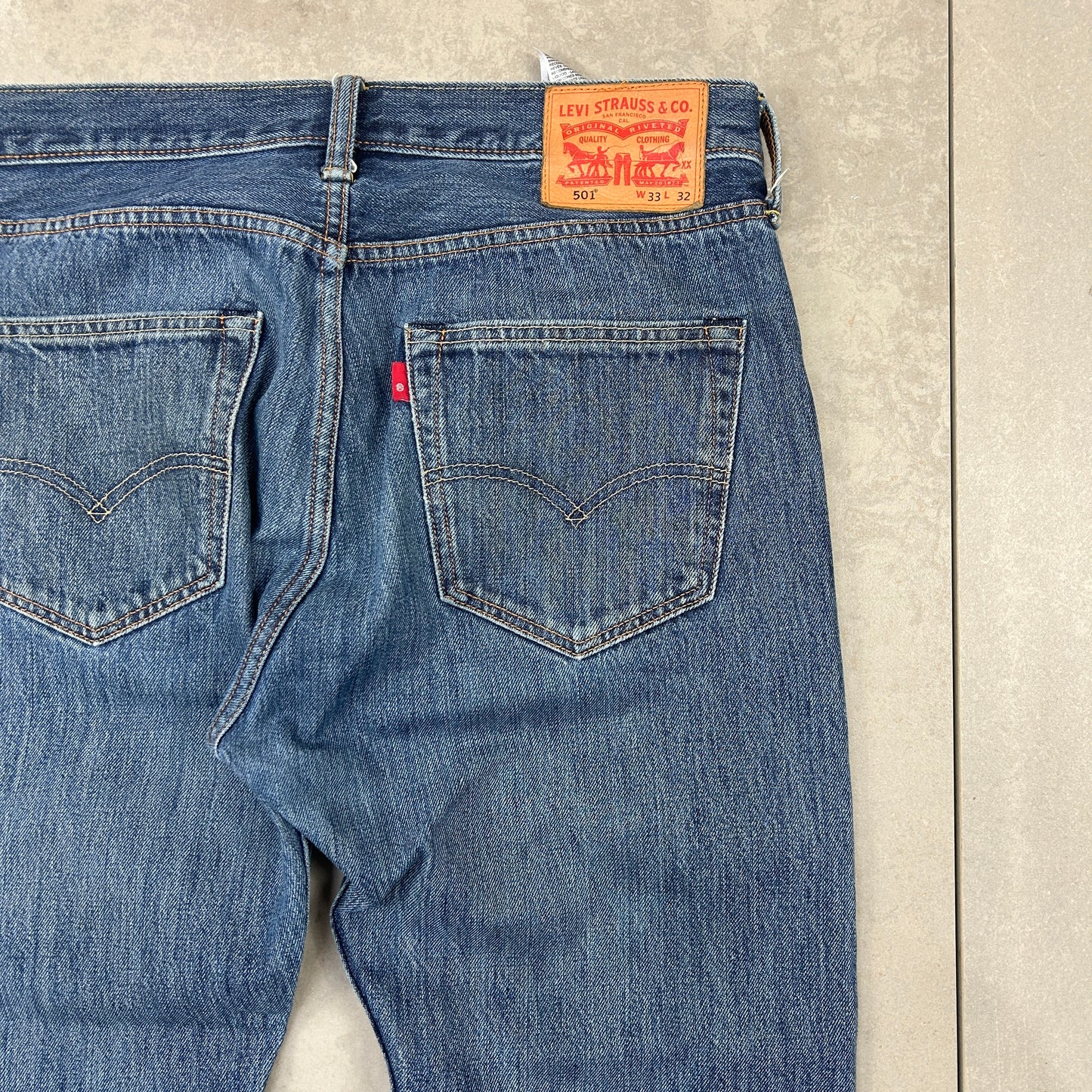 Vintage Levis 501 Straight Blue Denim Jeans - 33